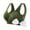 Army Green, variant on LSLJS Womens Sports Bras Plus Size No Underwire Wireless Bras Solid Color Rhinestone Print Lingerie with Removable Padding, Gifts for Women