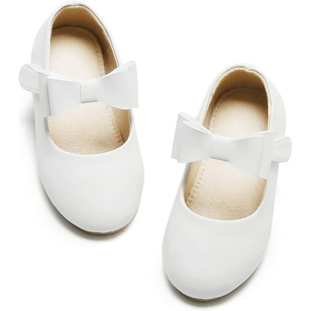 

Toddler Girl Shoe School Party Girls Flat Flower Girl Mary Jane Dress Shoes