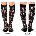 thumbnail image 2 of joogoo Candy Cane Christmas Socks Women Men Knee High Sock, 2 of 8