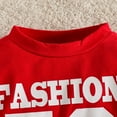 thumbnail image 7 of Zshosam Boy Clothes Toddler Baby Boy Fall Clothes Crew Neck Long Sleeve Sweatshirt Pants 2 Pcs Outfits,Red 9-12 Months, 7 of 7