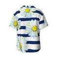 thumbnail image 2 of Haiem Daisy Striped Nautical Men's Casual Shirts Short Sleeve Button Down Shirts Fashion Textured Summer Beach Shirt-X-Large, 2 of 7