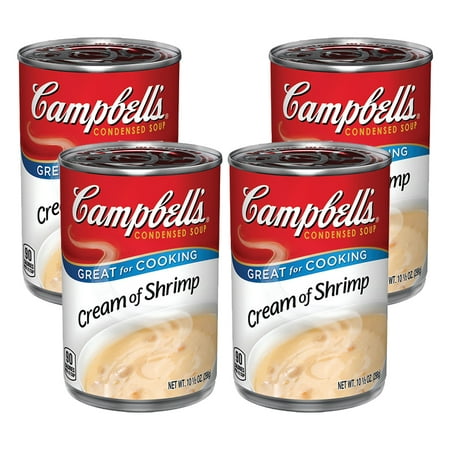 (4 Pack) Campbell'sÃÂ Condensed Cream of Shrimp Soup, 10.5 oz. (Best Cream Of Crab Soup Recipe)