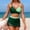 *Green, variant on ClodeEU Women's Adjustable Straps Bikini Set with Mesh Skirt ,Two Piece Swimsuit with Built in Pads Green,Womens Plus M