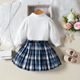thumbnail image 2 of KaLI_Store Toddler Girls Christmas Dress Bowknot Holiday Outfit Skirt Long Sleeve Cartoon Gifts Casual Princess Dress Winter Clothes White,3-4 t, 2 of 7
