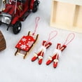 thumbnail image 4 of OUSITAID 1 Set Hanging Ornament Nice-looking Practical Wood Decorative Sled Shape Xmas Tree Pendant for Party, 4 of 9