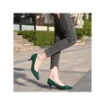 thumbnail image 3 of Ritualay Kitten Heels for Women Non Slip Pumps Walking Comfortable Dress Shoes Green 8.5, 3 of 8