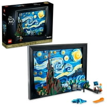 LEGO Ideas Vincent Van Gogh The Starry Night - 3D Puzzle Building Set for Adults, Ages 18 - Beautifully Detailed Home Wall Art Decor - Unique Gift Idea for Art Fans - 21333