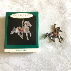 Hallmark Graceful Carousel Horse Miniature Ornament