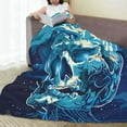 thumbnail image 6 of Zufioo Abstract Blue Skull Fleece Blanket Queen Size,Plush Bed Blanket,Ultra Soft Throw Blanket,Plush Fuzzy Cozy Blanket Perfect for Bed,Couch-40"x30", 6 of 7