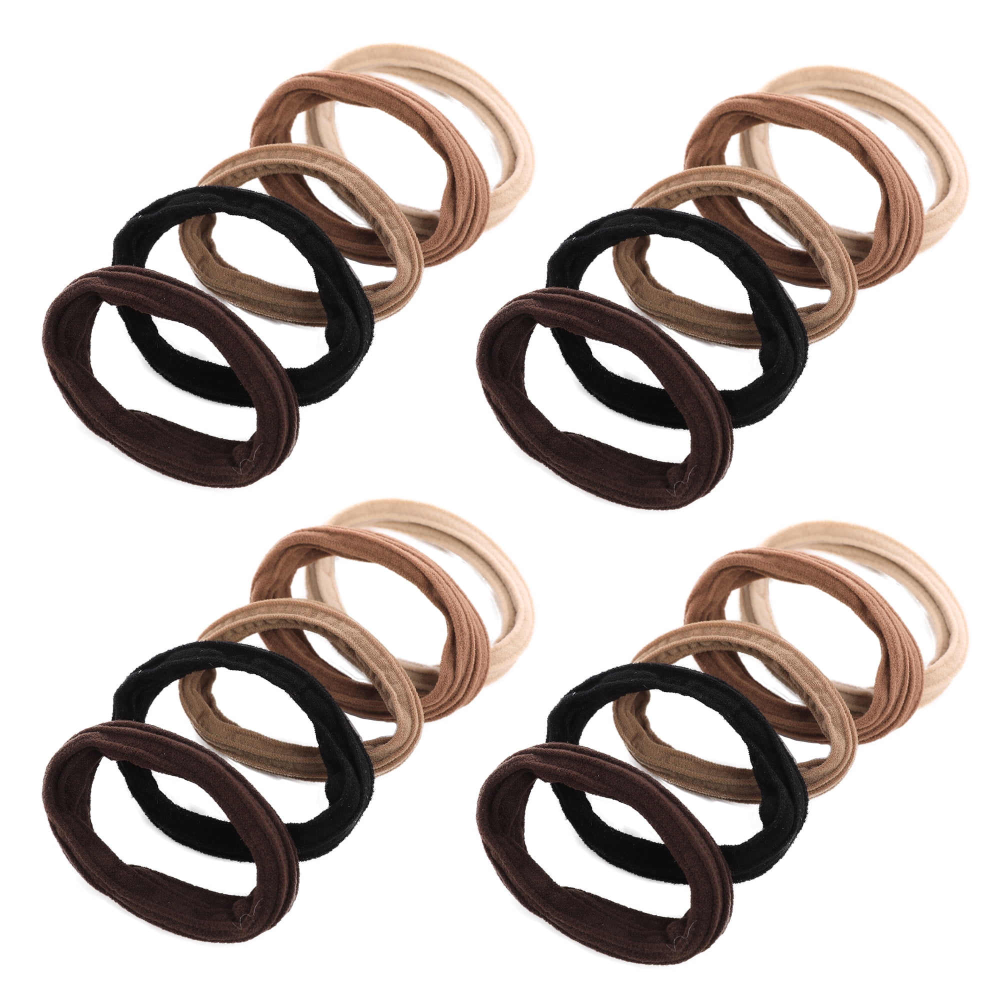 Vbruky 20PCS Hair Ties for Women Girls, Super Elastic Seamless Ponytail  Holders Hair Bands, Black Brown Scrunchies for Thick Thin Hair No Damage,  Hair Accessories 