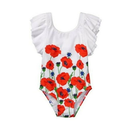 

Baby Girls Toddler Kid Floral Swimwear Swimsuit Bikini Set Bathing Tankini