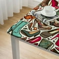 thumbnail image 4 of nygtbtfer Fashion Round Tablecloth, Themed Elements Women High Heels , Circle Table Cloth Cover for Dining Room Kitchen Decoration, 4 of 7