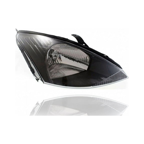 Headlight Assembly - Compatible/Replacement for '03-04 Ford Focus - Halogen, Gray Interior Bezel - Right Hand - Passenger - 3S4Z13008AC Fits select: 2003 FORD FOCUS SE/SE SPORT/ZTW