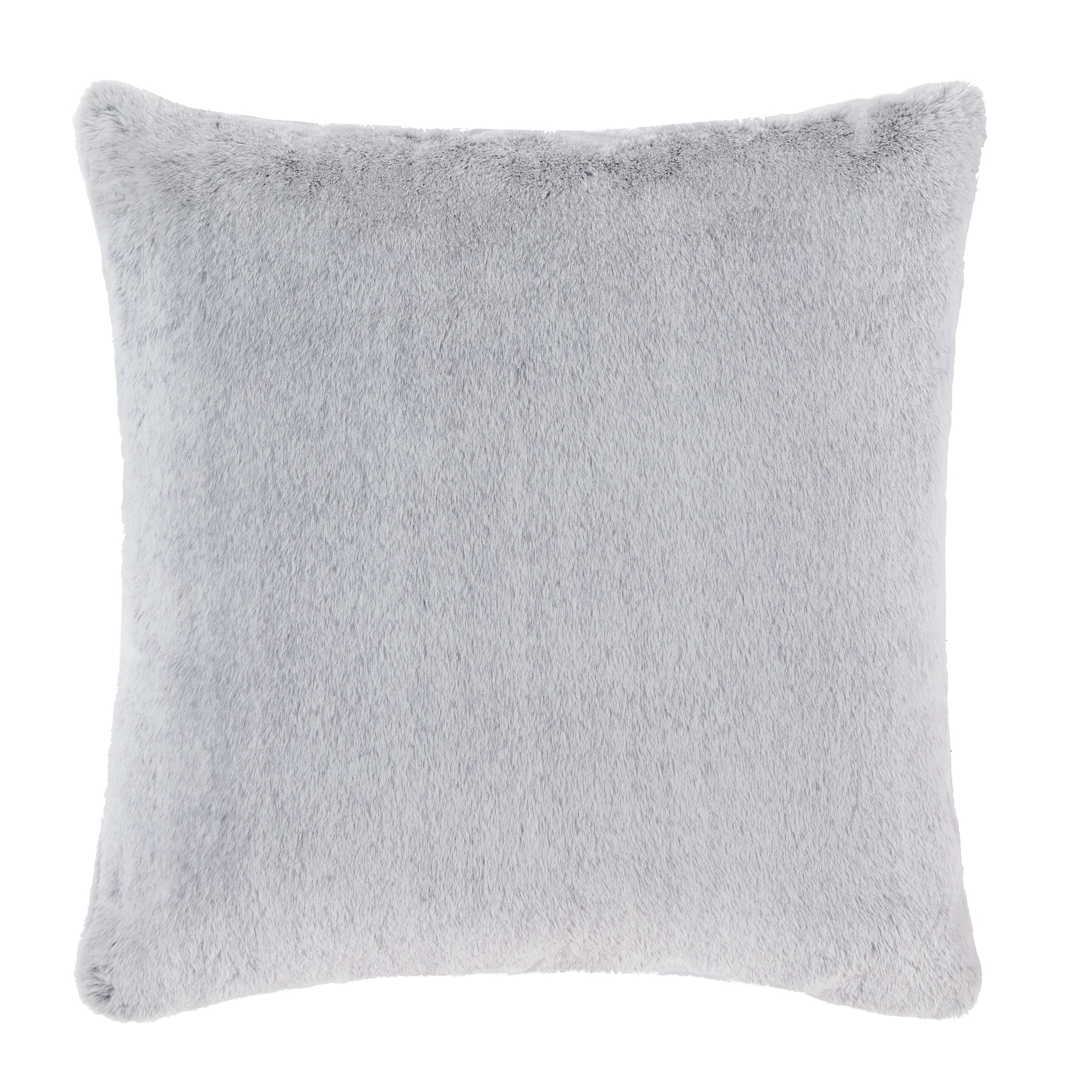 Better Homes & Gardens 20" x 20" Grey Tipped Faux Fur Decorative Pillow
