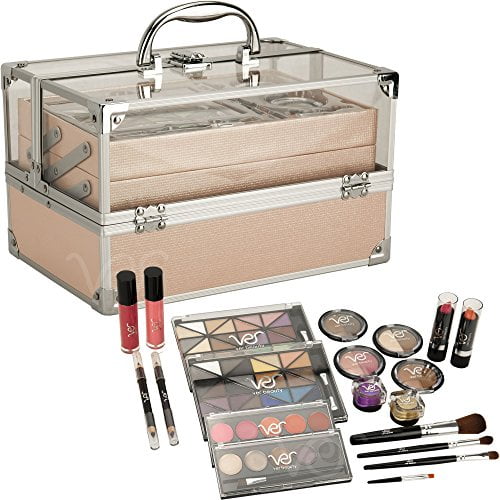 Teen Makeup Kit Teens Starter 24 pieces Pink 2 Trays Clear Top