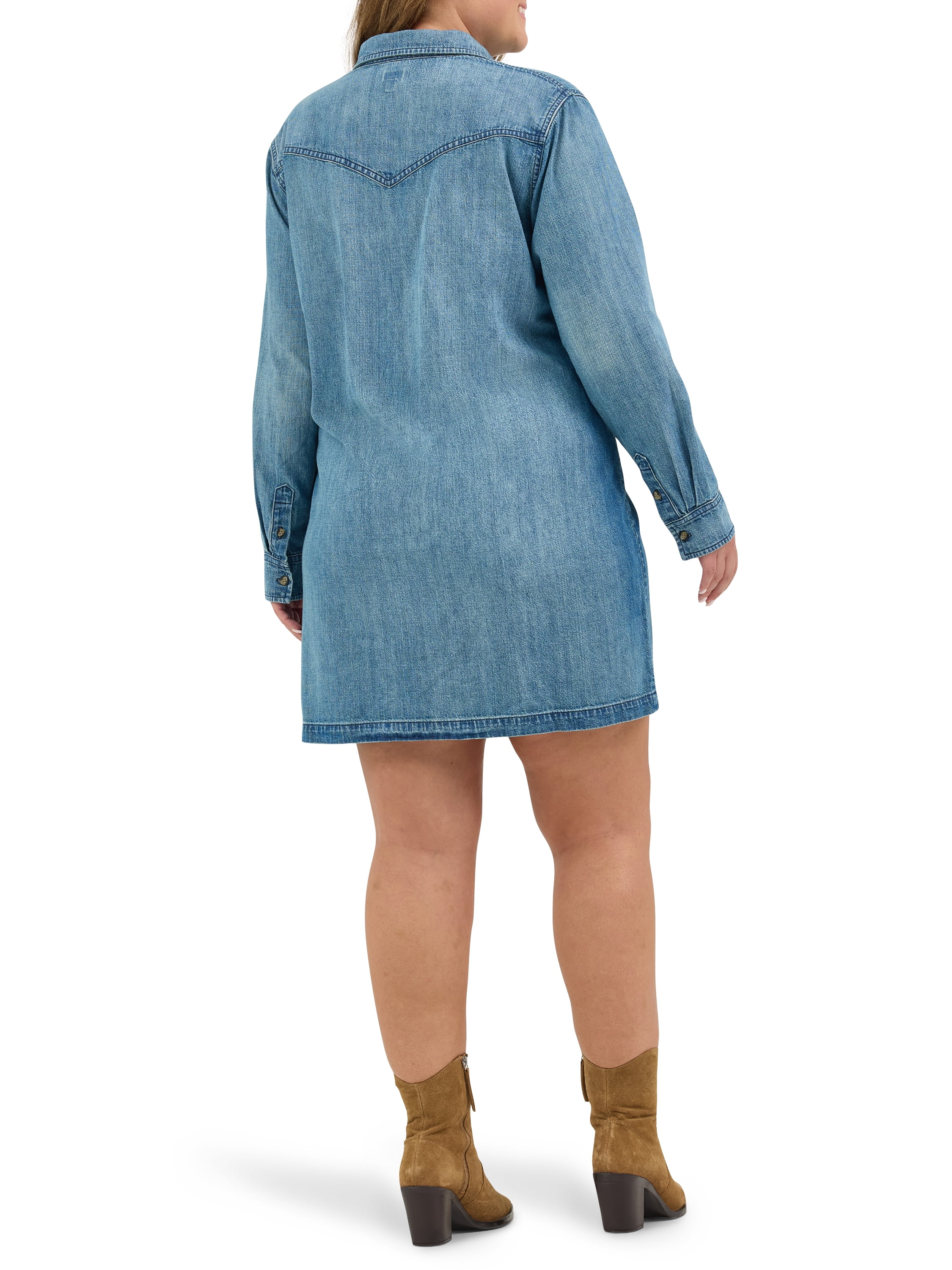 Lee Women's and Women's Plus Heritage Western Denim Dress, Sizes XS-4X