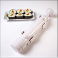 thumbnail image 1 of Máquina para moldear bolas de arroz con rollo de sushi, adecuada para acampar, hacer picnic, citas, fiestas familiares y infantiles, blanca, 1 of 4