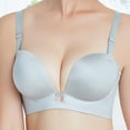 thumbnail image 2 of Aayomet Womens Bras and Comfortable Summer Thin Traceless Wrap Up No Steel Rim Side Bra (Gray, 80), 2 of 4