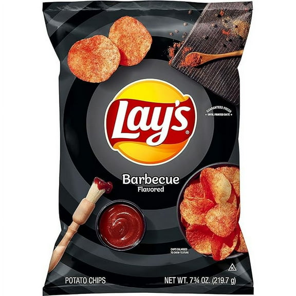(1 pack) Lay's Potato Chips, Barbecue Flavor, 7.75 Oz