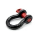 thumbnail image 3 of Grillete de de Argollas en D de Gancho de Remolque Negro de 2 Aisladores Rojos, 3 of 7