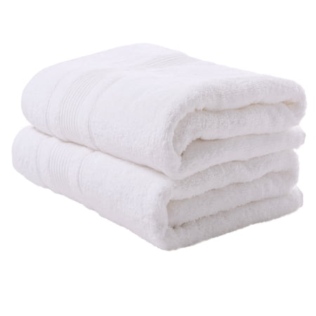 2-Piece Bath Towels Set for Bathroom, Spa & Hotel Quality | 100% Cotton Turkish Towels | Absorbent, Soft, and Eco-Friendly (White)