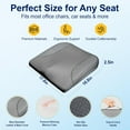thumbnail image 3 of Car Seat Cushion – Memory Foam Pad for Driving Comfort – Boosts Height and Relieves Coccyx & Lower Back Pain – Car, Truck, Office Chair (Dark Gray), 3 of 14