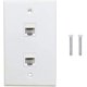 thumbnail image 2 of 2 Paquete de Placa de Pared Ethernet de 2 Puertos, Cat6 Hembra A Hembra Conector de Pared RJ45 Blanco, 2 of 5