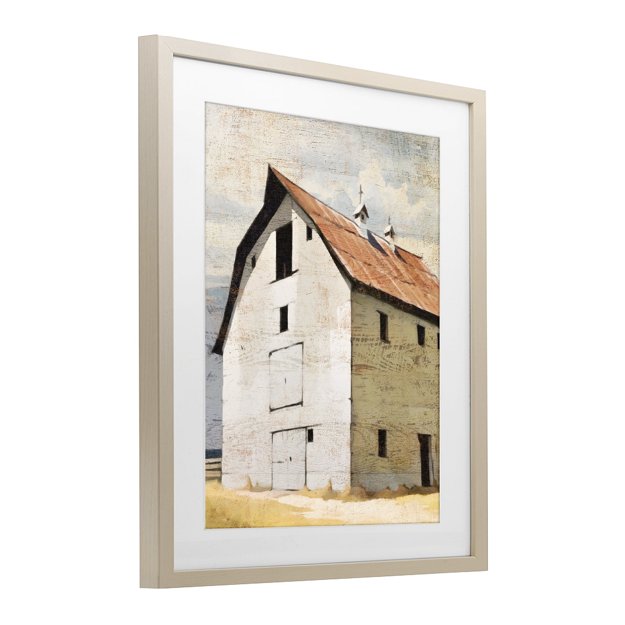 Stupell Industries Rustic Big Barn Red Birch Framed Print Under Glass, design by Susan Jill