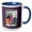 Blue/White, variant on 3drose, Domestic S.m. Company Advertising Art Victorian Era Women Watching a Sailboat, 11oz Two-tone Red Mug