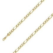 10k Solid Yellow Gold 6.5 mm Figaro Chain Necklace - Size 8 Inches