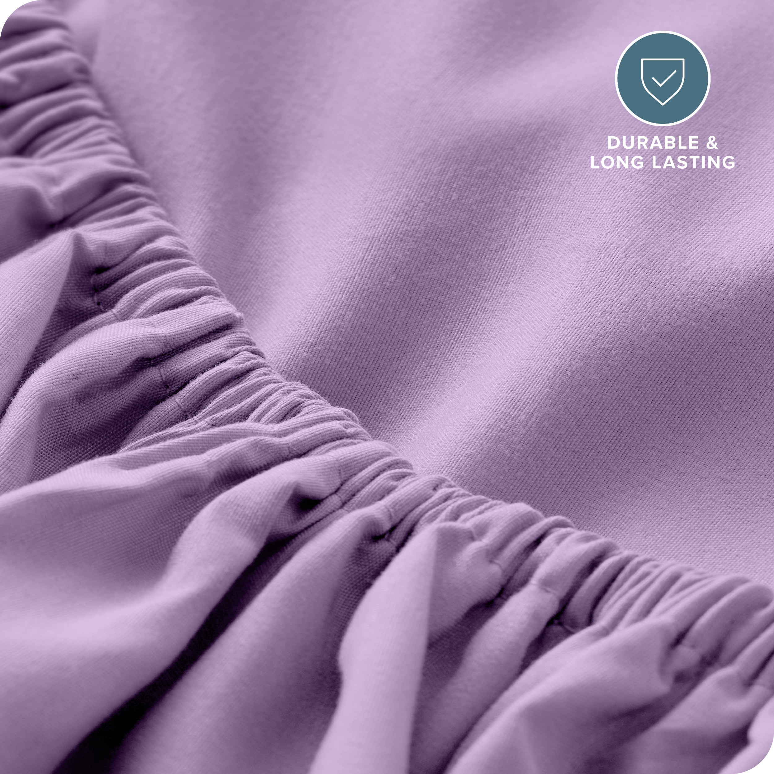 Bare Home Luxury 1800 Collection Fitted Sheet, Ultra-Soft, Deep Pocket, King, Lavender
