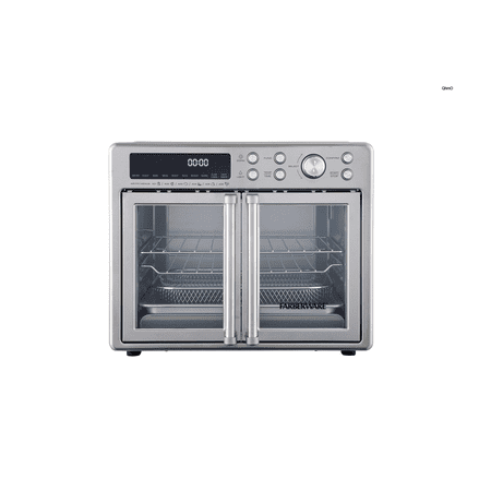 

QhmO Brand 25L 6-Slice Toaster Oven with Air Fry French Door