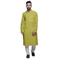 thumbnail image 2 of Atasi Kurta Imprimé pour Hommes Col Mandarin Popeline de Coton Kurta Chemise Décontractée, 2 of 7