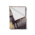 thumbnail image 2 of Horror Soft Flannel Fleece Blanket, Dark Soul from a Scary Movie on the Hills with Clouds and Flying Crows Print, Cozy Plush for Indoor and Outdoor Use, 50" x 60", Brown Mauve Beige, by Ambesonne, 2 of 6