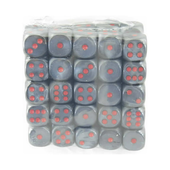 Black Velvet Dice with Red Pips D6 16mm (5/8in) Bulk Pack of 50 Wondertrail