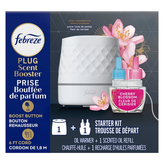 Febreze Plug In Air Freshener, Odor-Fighting Scented Oil Refill, Pumpkin Roll Scent, 4 Refills