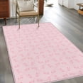 thumbnail image 4 of 2.7x5 Area Rugs, Pink Morocco Non-Skid Rubber Backing Large Rectangle Rugs - Living Room Bedroom Home Office, Geometric Leaf Diamond Lattice Abstract Indoor Floor Mat Carpets Washable Rug, 4 of 9