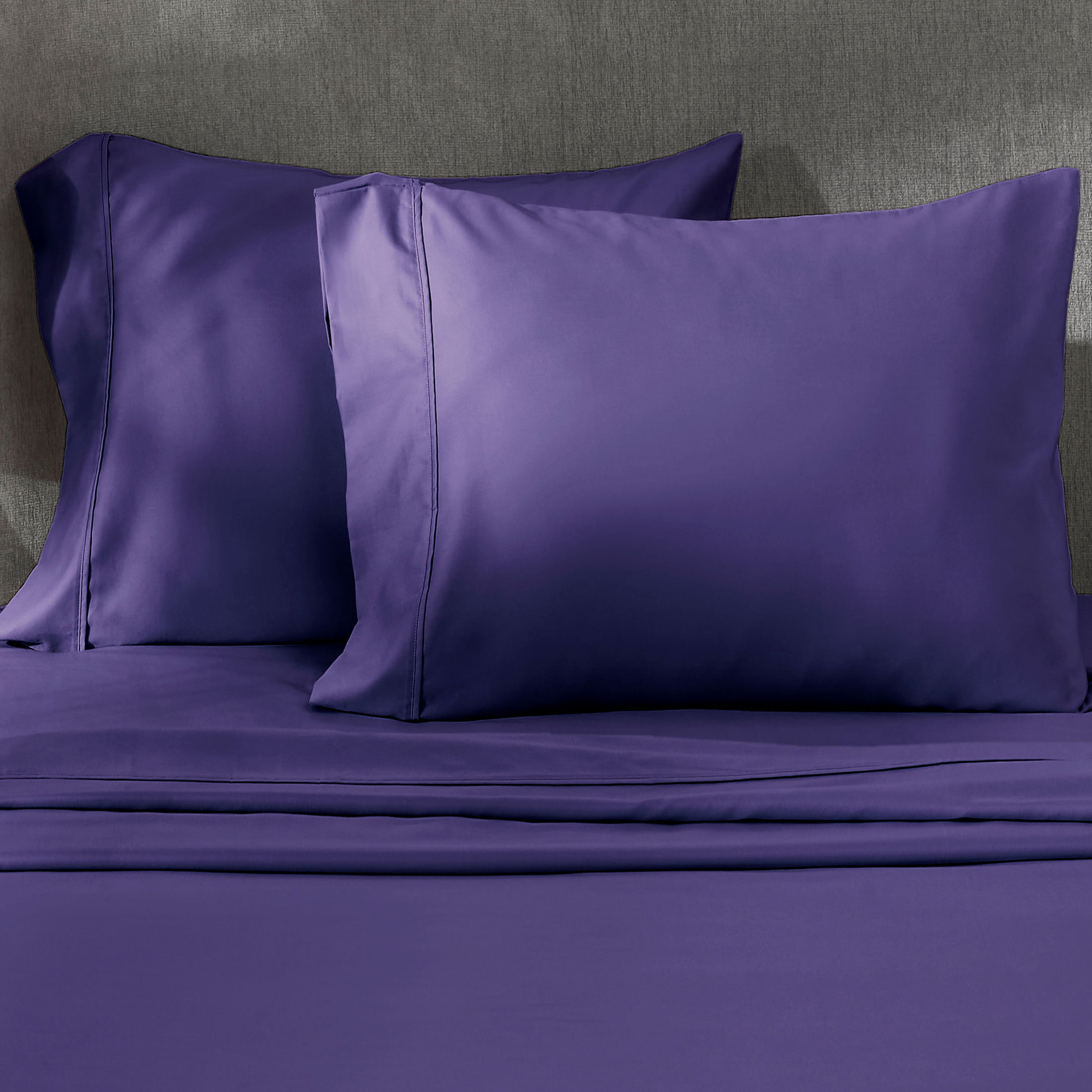 Purple Pillow Case 100% Cotton Rectangle Plain Decorative King Pillow Case Cover 