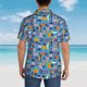 thumbnail image 4 of Fotbe Cute Flat Fish Camisa Hawaiana para Hombre Unisex – Camisa Casual de Verano con Botones de Manga Corta de Algodón y Lino,3X-Large, 4 of 7