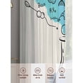 thumbnail image 6 of Teal Blue Science Sheer Curtains 96 Inch Length 2 Panels Set, Funny Cartoon Artwork Wood Grain Voile Window Treatment Semi Sheer Long Curtains Drapes for Bedroom/Living Room/Kitchen 52"x96"x2, 6 of 7