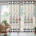 thumbnail image 5 of Outdoor Curtains for Patio Waterproof, Easter Outdoor Privacy Panels Grommet, Vintage Farmhouse Gnomes Bunny Colorful Eggs Flower Blackout Outside Curtains for Porch/Cabana 54"x95", 1 Panel, 5 of 8