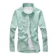 thumbnail image 2 of pstuiky Camisas de vestir de manga corta para hombre, Camiseta informal de manga corta con botones y solapa de color liso para hombre camisas casuales para hombre xxl, 2 of 3