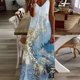 thumbnail image 2 of Vestido largo informal de corte A con tirantes y estampado de salpicaduras de degradado de verano para mujer, elegante y holgado para playa de primavera., 2 of 4