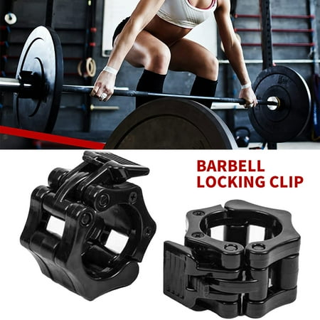 4 PCS Barbell Clamps Collars Olympic Bar Clips 1Inch Quick Release Professional Locking Collars For Fitness Weightlifting Strength Training