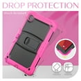 thumbnail image 6 of Allytech Shockproof Case for Lenovo Tab M11 11 Inch 2024, Lenovo Tab M11 Case with Screen Protector/Pencil Holder, Rugged Hybrid Bumper Shoulder Strap Kids Friendly All-Round Protective Cover,Rose, 6 of 8