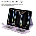 thumbnail image 7 of Handbag Case for iPad Air 11" 2024/iPad Air 4 & 5 10.9"/iPad Pro 11" 2022/2021/2020/2018,Folio Stand PU Leather Pencil Holder Shoulder Hand Strap Card Slots Magnetic Envelope Wallet Cover,Pink, 7 of 7