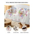 thumbnail image 4 of Easter Cute Rabbits Couch Cover for Dogs, Colorful Eggs Pink Blue Flowers Pink Pot Washable Sofa Covers Slipcover for Pets Dogs Futon Cover, Couch Recliner Covers, Oversized Chair Slipcover 71"x91", 4 of 9