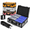Carbon Fiber, variant on Aluminum Alloy Trading Card Storage Case, Colorful, Holds 600+ Toploaders, 15.75 x 12.36 x 6.26 Inches