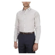 UNLISTED by KENNETH COLE Mens Beige Easy Care, Spread Collar Classic Fit Cotton Blend Dress Shirt L 16/16.5- 32/33