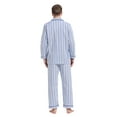 thumbnail image 4 of GLOBAL Men 100% Cotton Pajama Set For Men Lightweight Soft Nightwear Long Sleeves PJS With Pockets, 4 of 5